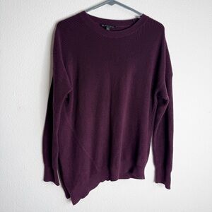 Athleta asymmetrical knit oversized maroon sweater medium